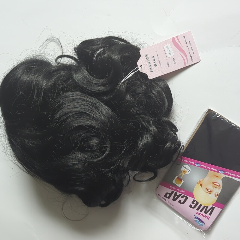 Fashion Wigs Long Black Wig Premium Quality All Real Hair NWT